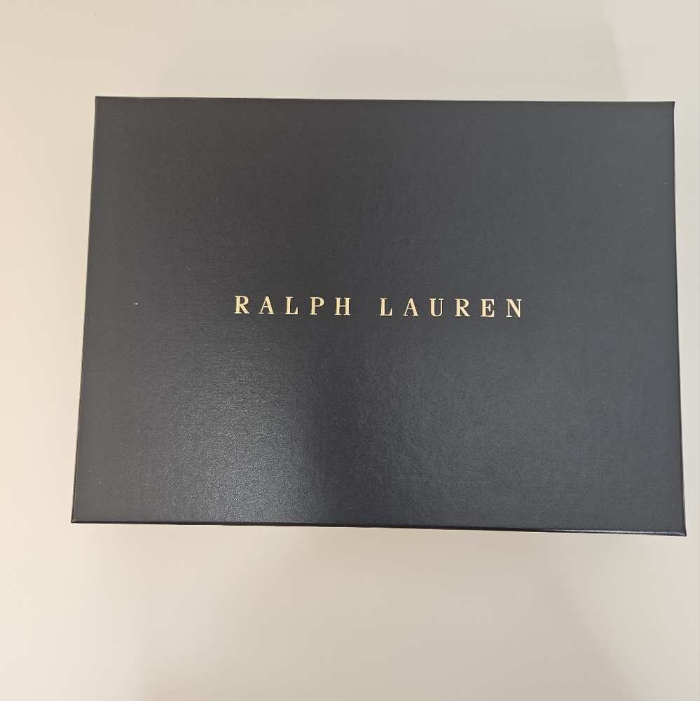 Ralph Lauren empty shirt box navy blue with gold logo